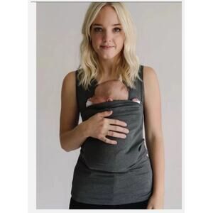 Women's Sleeveless Babywearing Tank Top - Dark Gray
